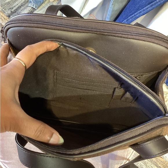 Vintage 80's leather Patchwork oversized frame Bag - Picture 9 of 9